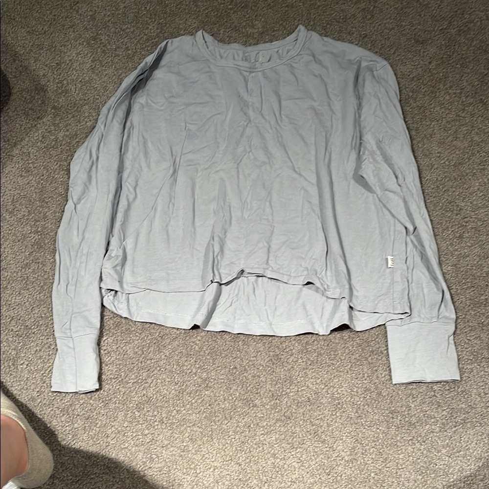 FEAT Light Blue Relaxed Oversized Long Sleeve Top